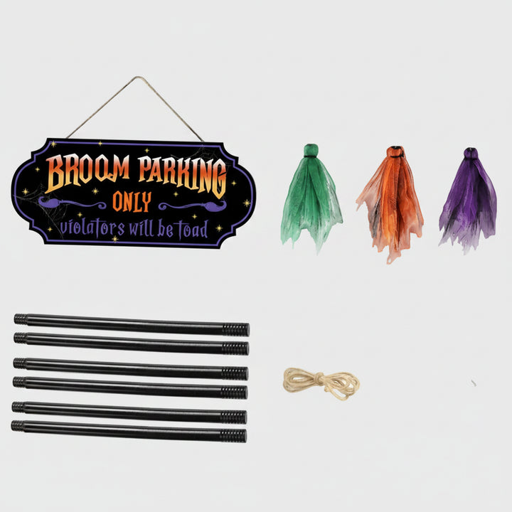 Halloween Decoration Halloween Theme Outdoor Broom Sign - Image 2