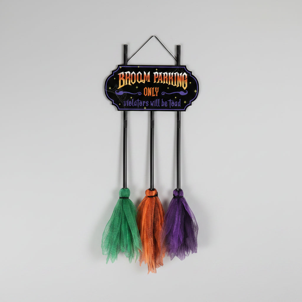 Halloween Decoration Halloween Theme Outdoor Broom Sign - Image 4