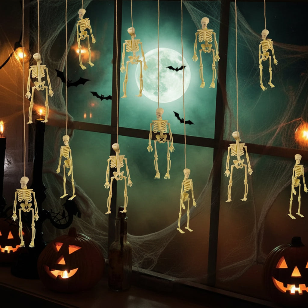 Halloween Decoration Skeletons Mini Figurines Set Gothic - Image 2