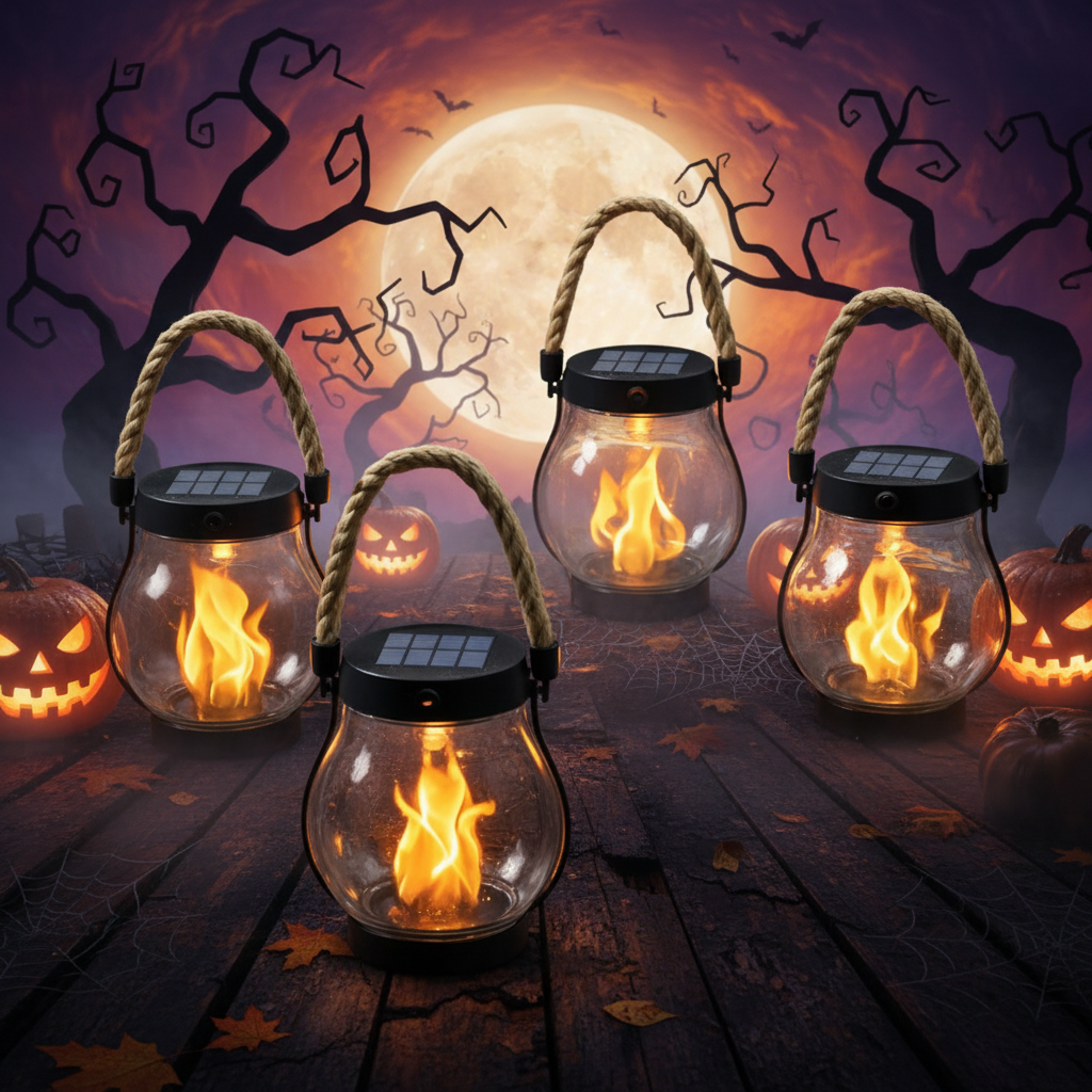 Halloween Decoration Solar Powered Outdoor Night Light - Image 1