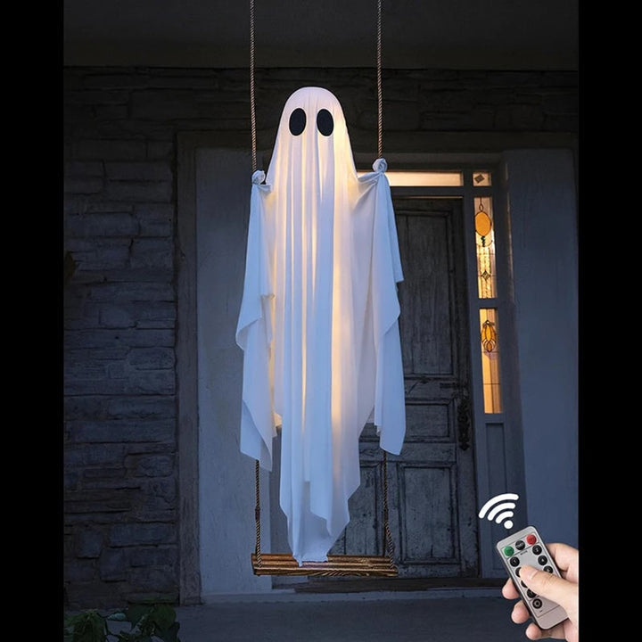 Halloween Decoration Swinging Ghost LED Battery Operated Remote Controlled Outdoor Decor - Image 2