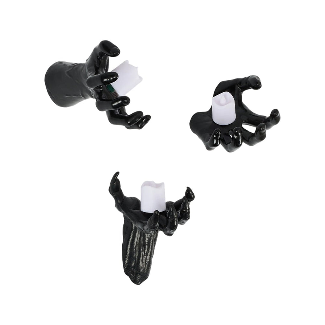 Halloween Decoration Wall Mounted Reaching Hand With Warm LED Candle For Decor - Image 9