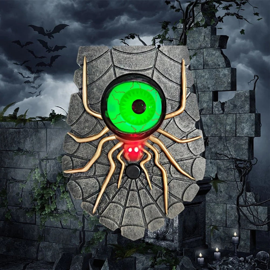 Halloween Decoration Wireless Doorbell With Illuminated Blinking Eye Battery Powered One Eyed Spider Design For Halloween Decor - Image 10