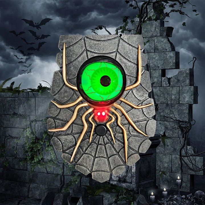 Halloween Decoration Wireless Doorbell With Illuminated Blinking Eye Battery Powered One Eyed Spider Design For Halloween Decor - Image 10