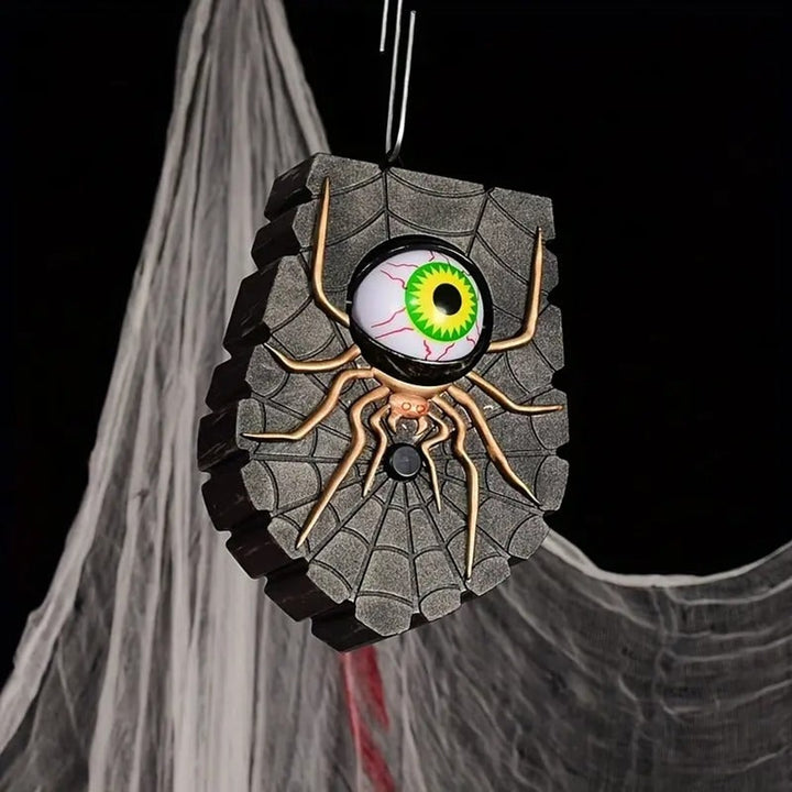 Halloween Decoration Wireless Doorbell With Illuminated Blinking Eye Battery Powered One Eyed Spider Design For Halloween Decor - Image 9