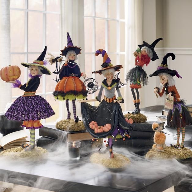 Halloween Figurine Witch-Themed Design With Resin Construction And Lightweight For Indoor Decor - Image 3