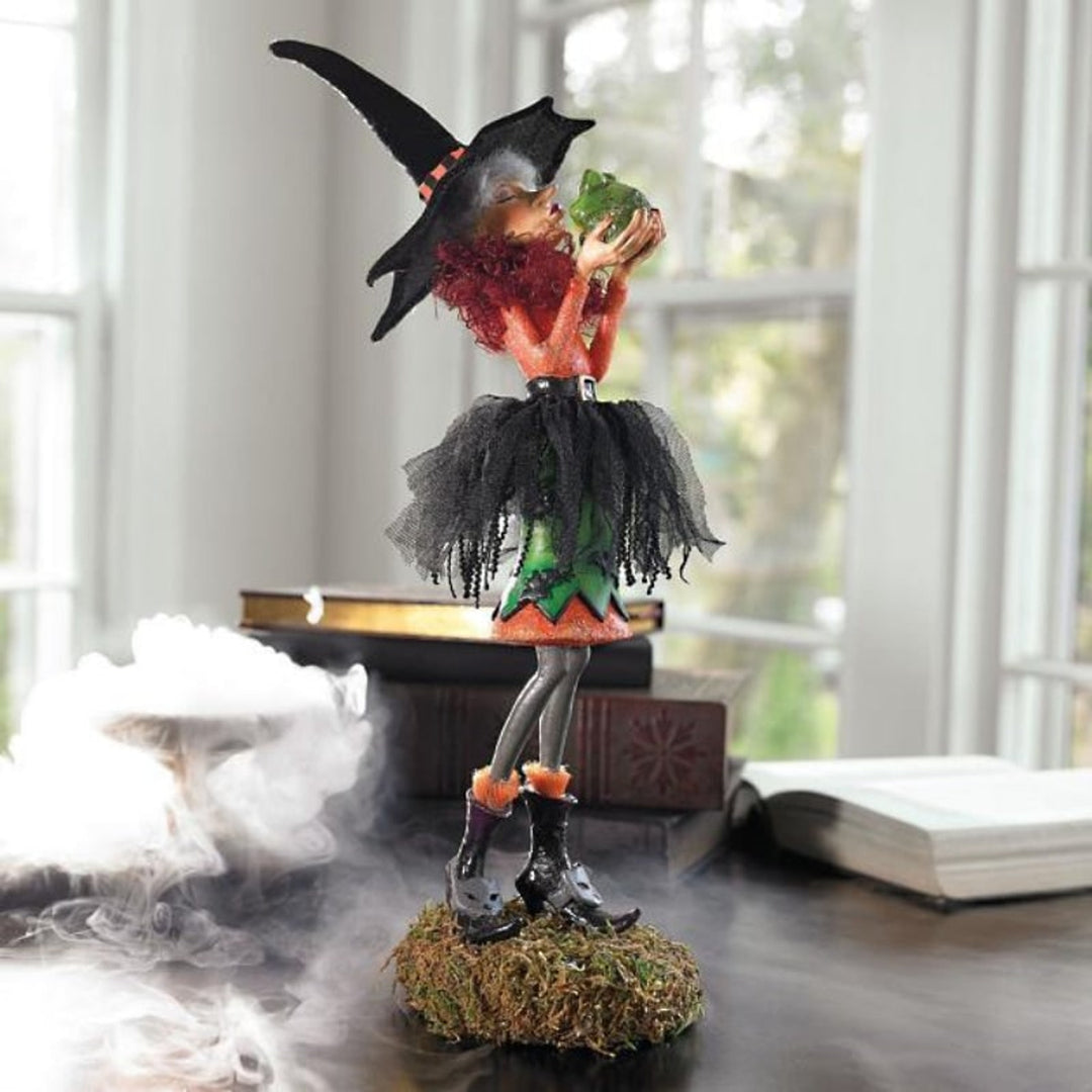 Halloween Figurine Witch-Themed Design With Resin Construction And Lightweight For Indoor Decor - Image 12