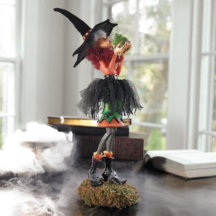 Halloween Figurine Witch-Themed Design With Resin Construction And Lightweight For Indoor Decor - Image 12