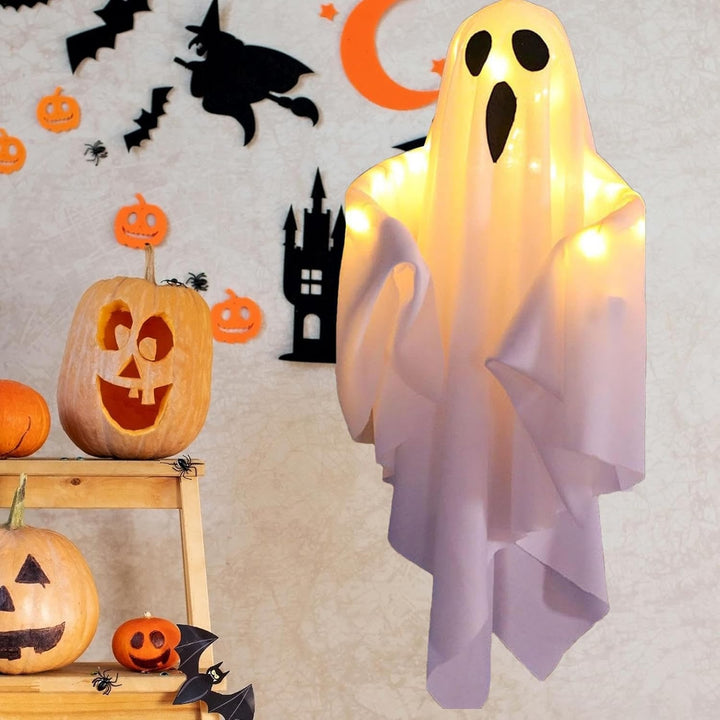 Halloween Ghost Light Decoration With Glowing Fabric Design For Eye-Catching Spooky Theme - Image 1