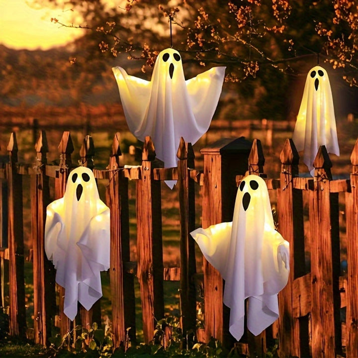 Halloween Ghost Light Decoration With Glowing Fabric Design For Eye-Catching Spooky Theme - Image 3