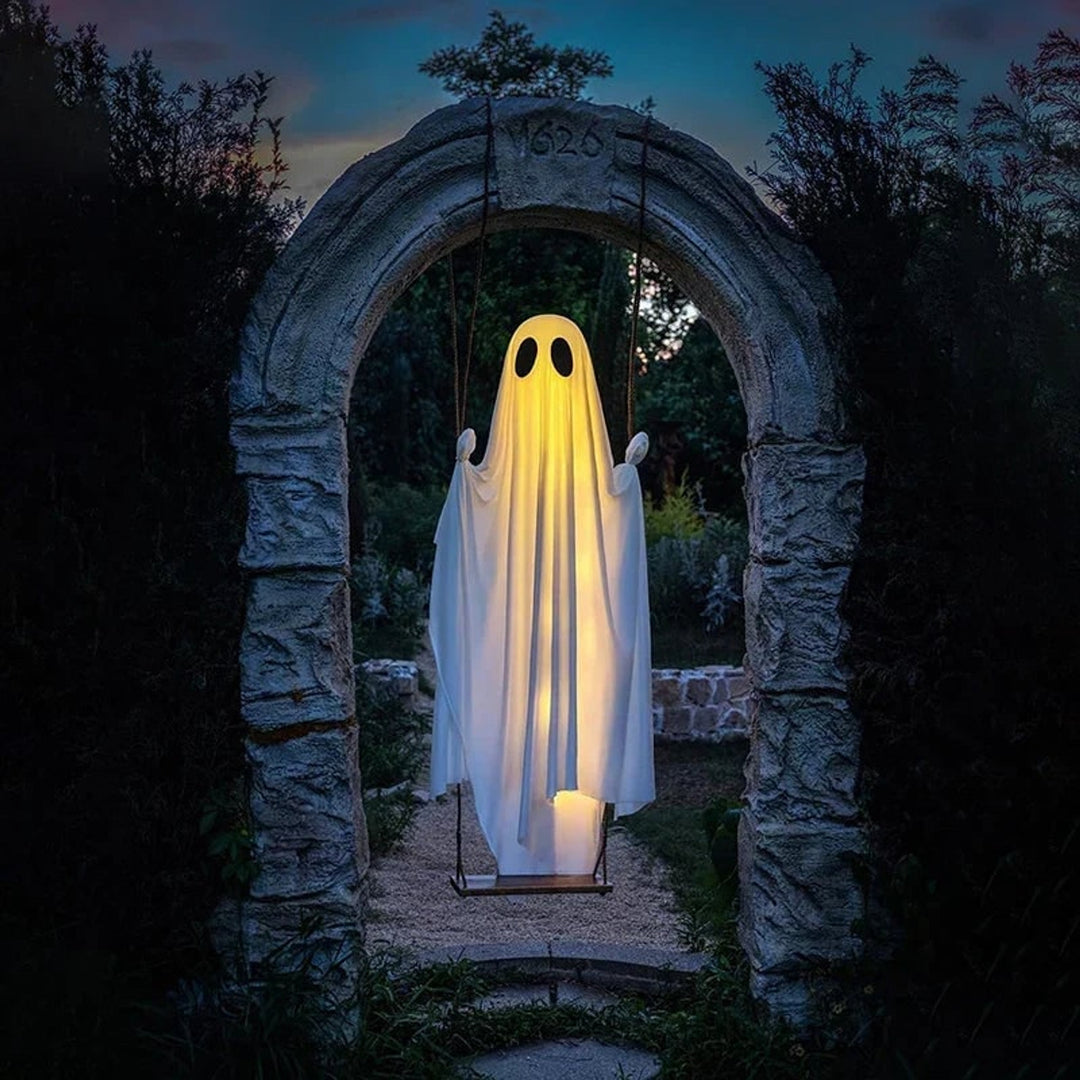 Halloween Ghost Light Hanging Decoration With Integrated LED String For Decor - Image 5