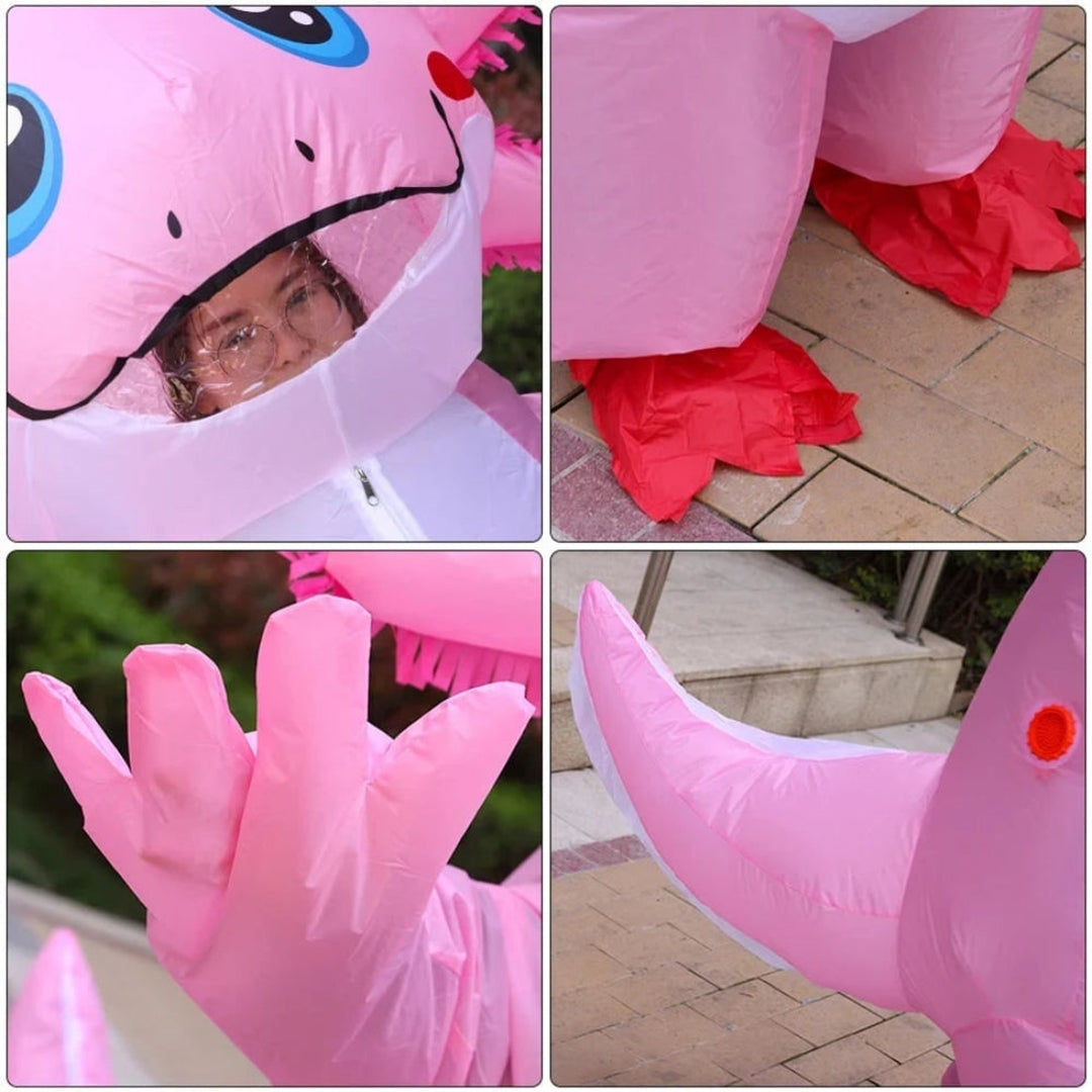 Halloween Inflatable Costume Axolotl With Battery-operated Fan And Design - Image 6