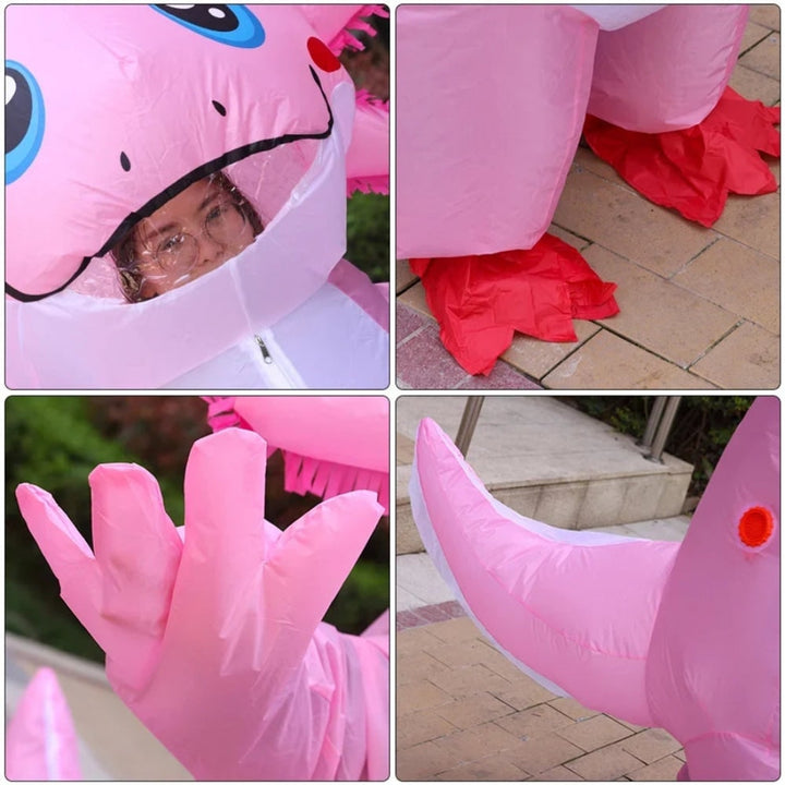 Halloween Inflatable Costume Axolotl With Battery-operated Fan And Design - Image 6