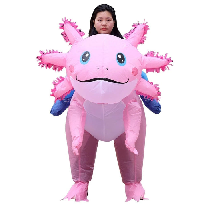 Halloween Inflatable Costume Axolotl With Battery-operated Fan And Design - Image 7