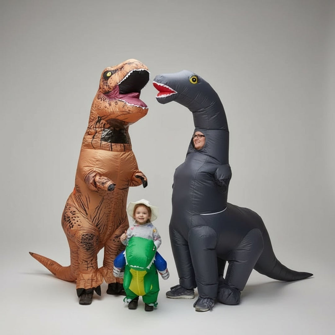 Halloween Inflatable Costume Dinosaur With Long Neck And Tail Party Cosplay Suit For Instant Dino Transformation - Image 6