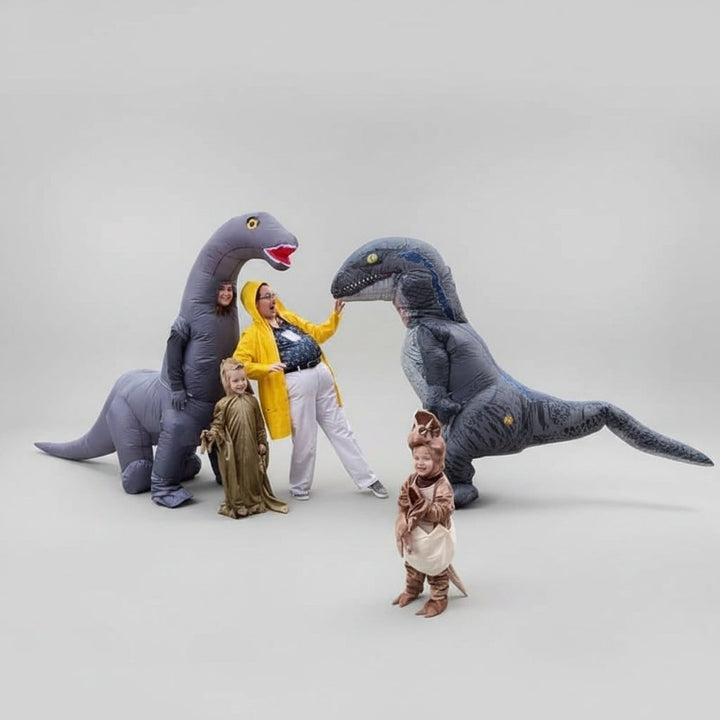 Halloween Inflatable Costume Dinosaur With Long Neck And Tail Party Cosplay Suit For Instant Dino Transformation - Image 5