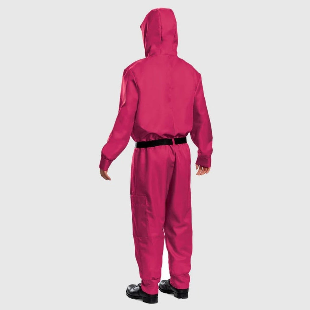 Halloween Jumpsuit Costume Complete Pink Hooded Outfit With Belt And For Party - Image 5
