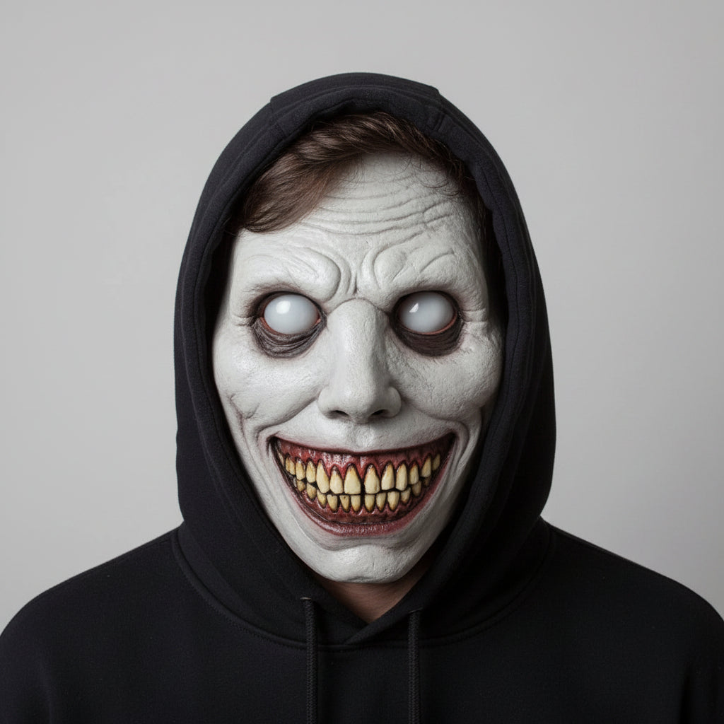 Halloween Mask Demon Creepy Smiling Face Mask Modified - Image 1