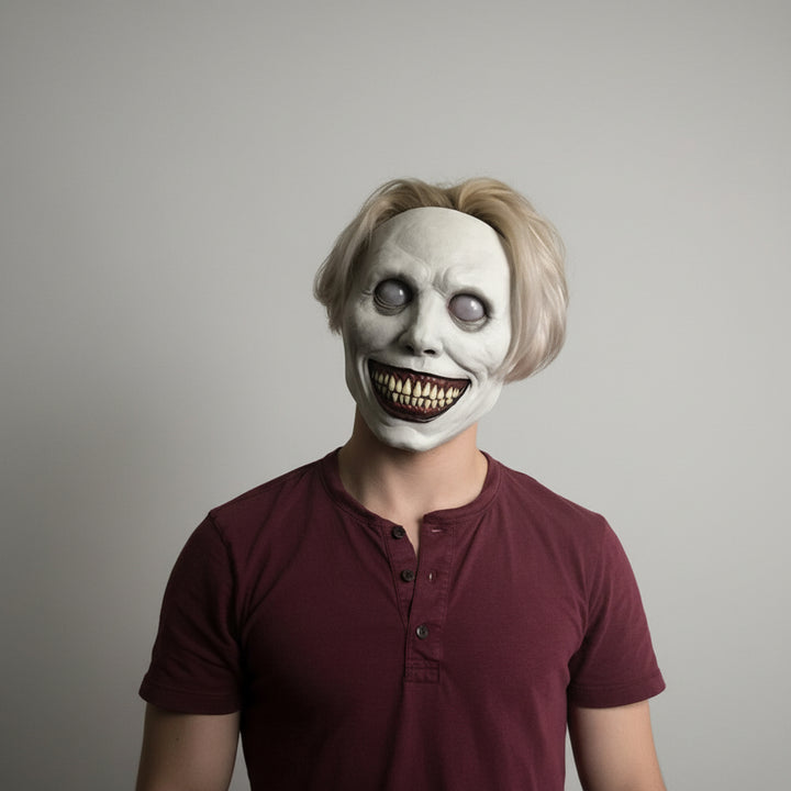 Halloween Mask Demon Creepy Smiling Face Mask Modified - Image 3