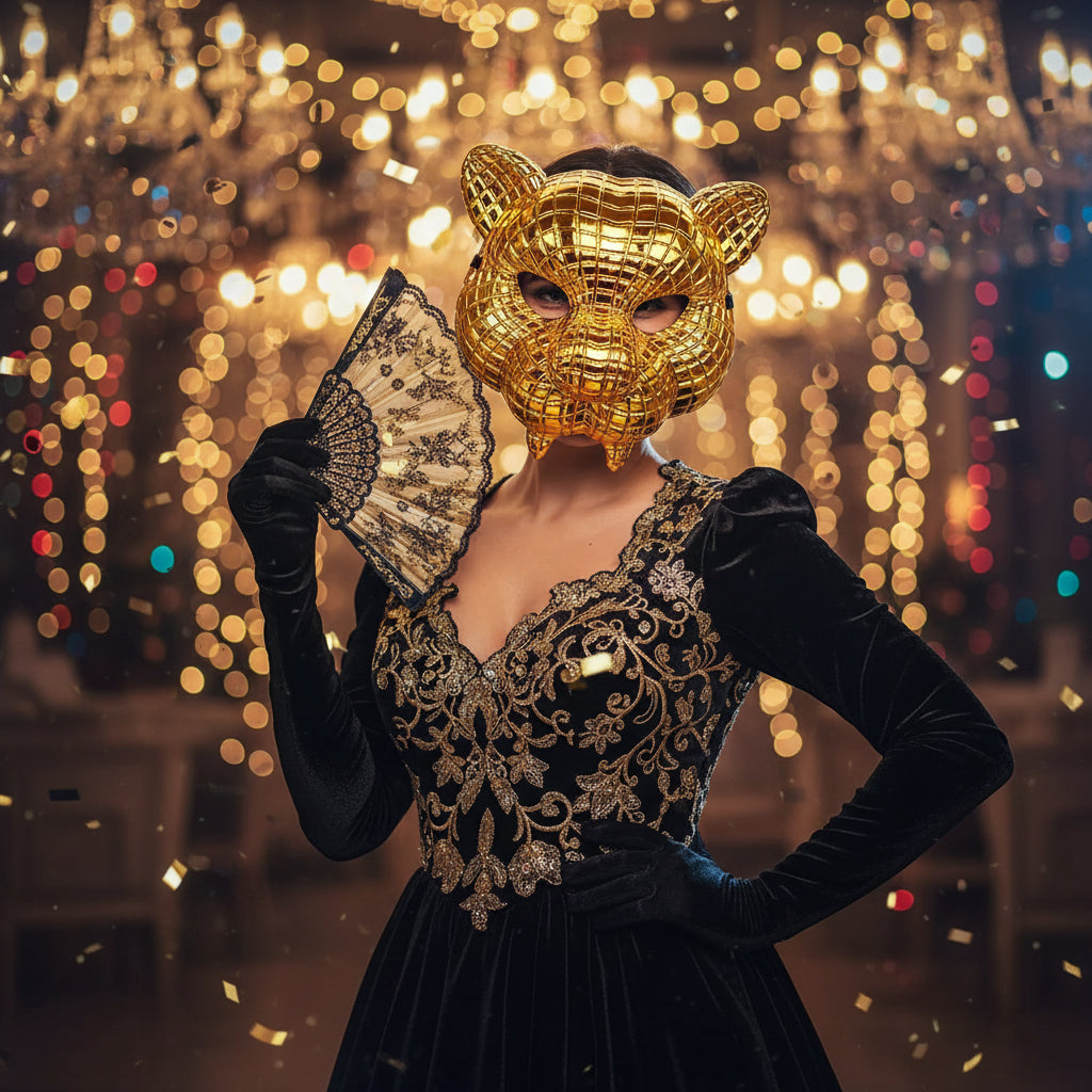 Halloween Mask Masquerade Party Costume Lion Mask - Image 1