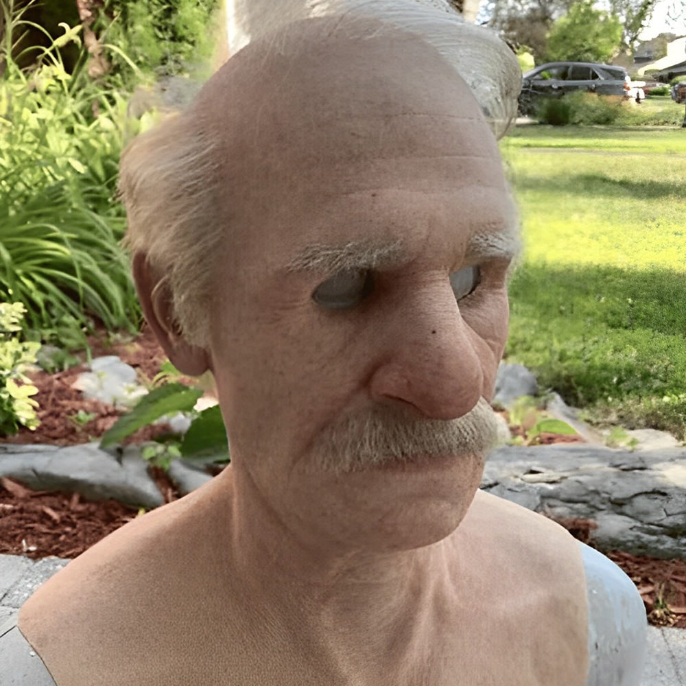 Halloween Mask Old Man Adult Realistic Design Handmade Mask - Image 10