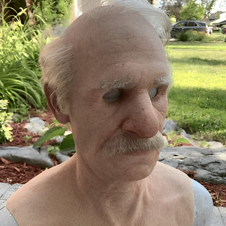 Halloween Mask Old Man Adult Realistic Design Handmade Mask - Image 10