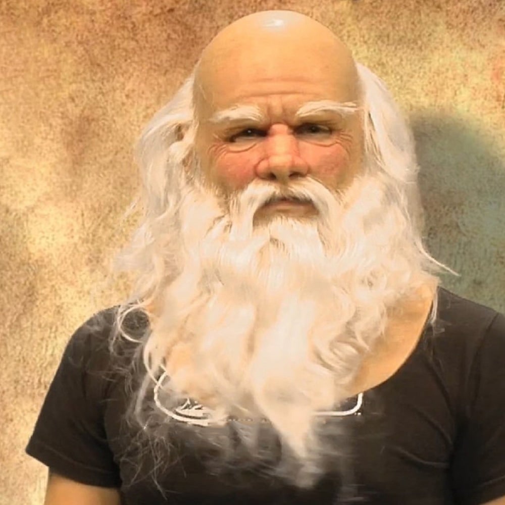 Halloween Mask Old Man Adult Realistic Design Handmade Mask - Image 8
