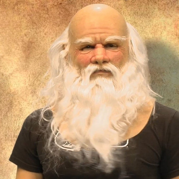 Halloween Mask Old Man Adult Realistic Design Handmade Mask - Image 8