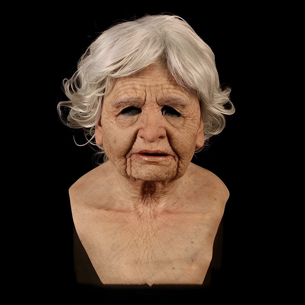 Halloween Mask Old Man Adult Realistic Design Handmade Mask - Image 9
