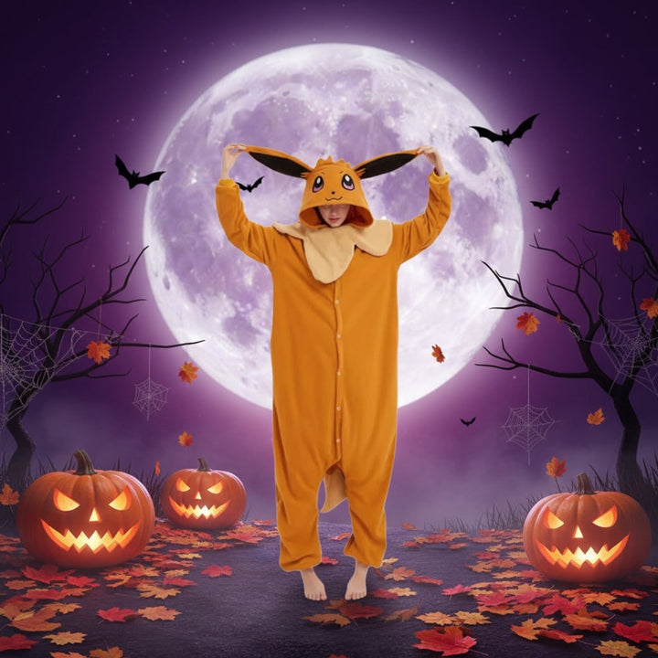 Halloween Onesie Kids' Christmas Pajamas With Character Hood And Fleece For Xmas Party - Image 9