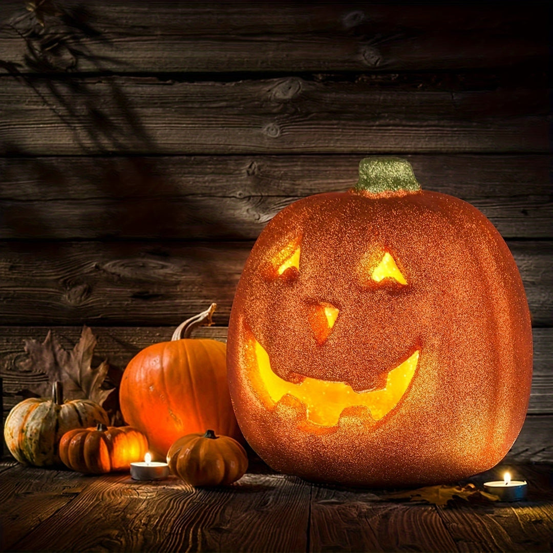 Halloween Pumpkin Light Up Battery Operated Jack O'Lantern Decor With Festive Glow - Image 1