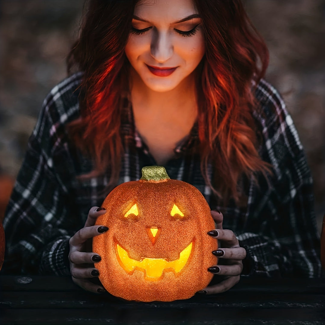 Halloween Pumpkin Light Up Battery Operated Jack O'Lantern Decor With Festive Glow - Image 2