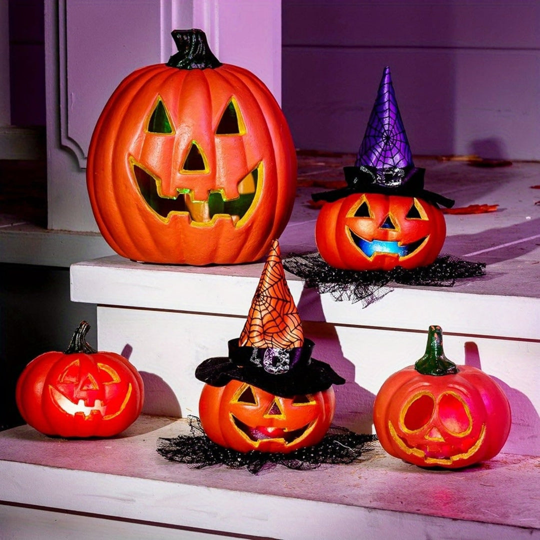 Halloween Pumpkin Lights LED Jack O'lantern Collection With Soft Spooky Glow Battery Operated Freestanding Display For Halloween Decor - Image 3
