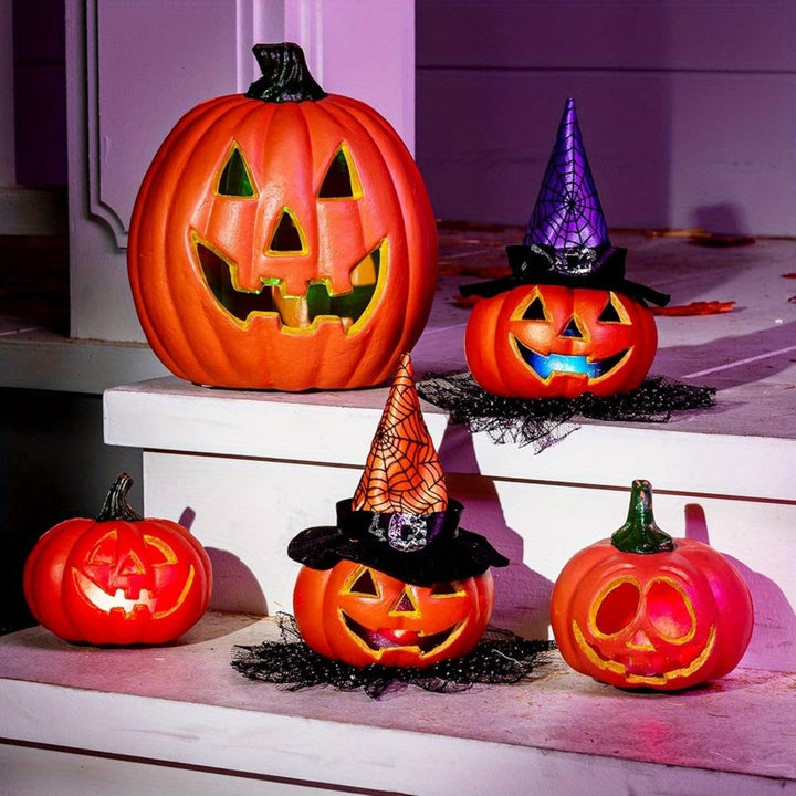 Halloween Pumpkin Lights LED Jack O'lantern Collection With Soft Spooky Glow Battery Operated Freestanding Display For Halloween Decor - Image 3
