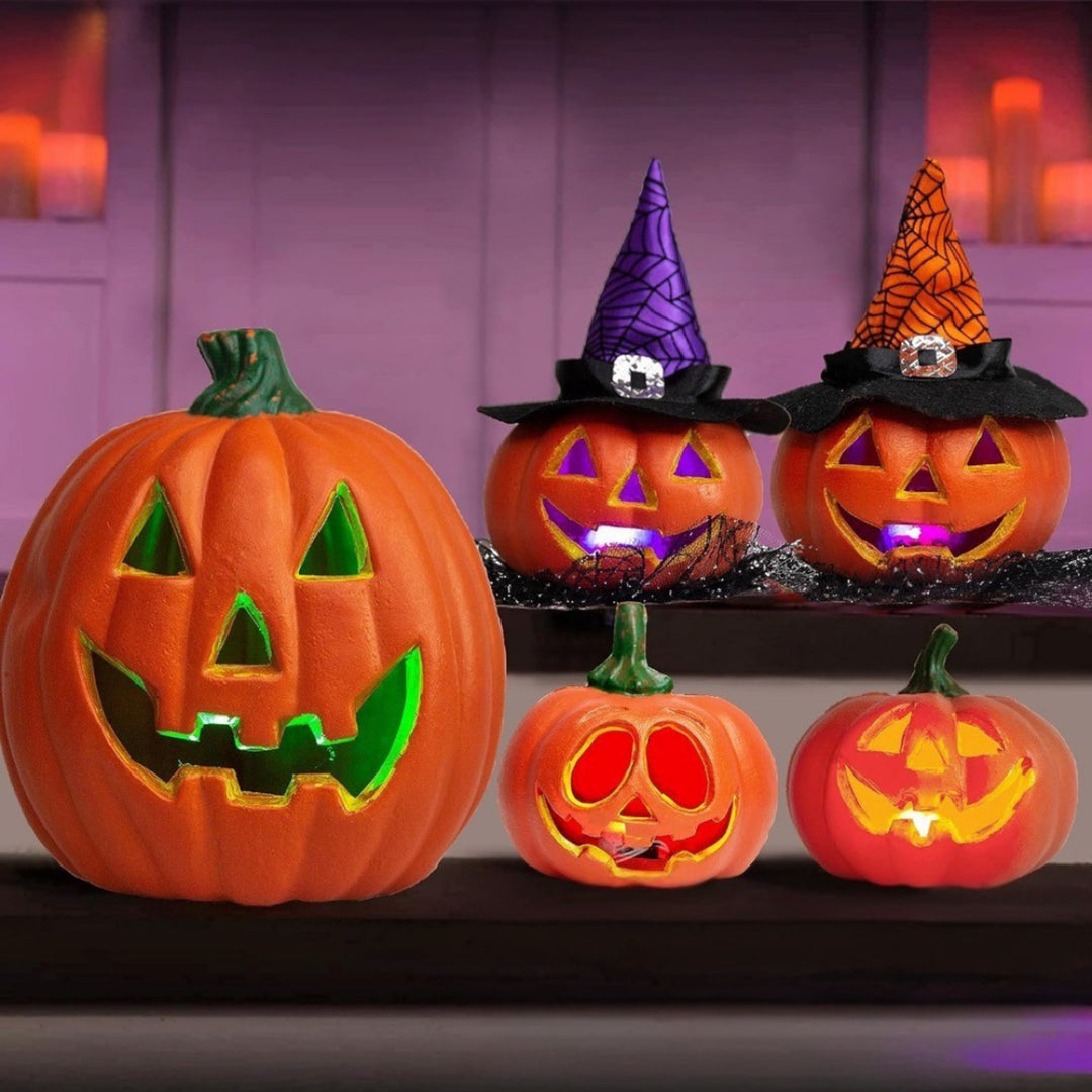 Halloween Pumpkin Lights LED Jack O'lantern Collection With Soft Spooky Glow Battery Operated Freestanding Display For Halloween Decor - Image 1