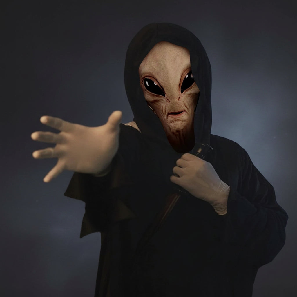 Hallpweend Costumes Creepy Halloween Mask Alien End - Image 1