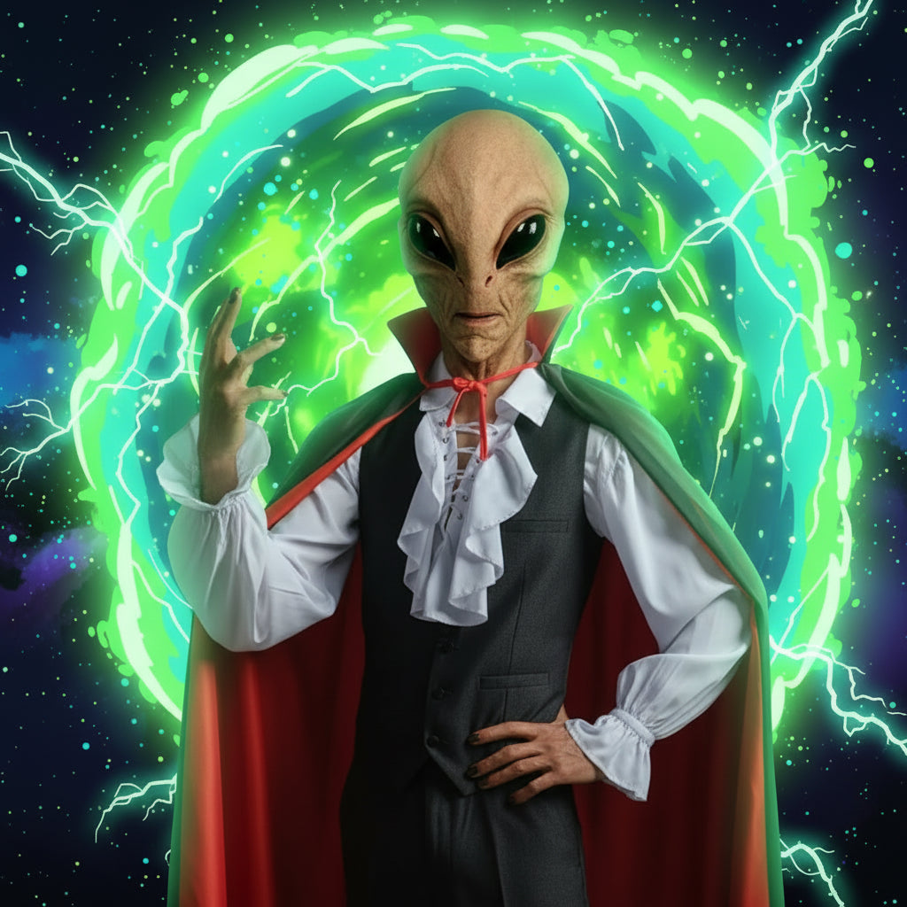Hallpweend Costumes Creepy Halloween Mask Alien End - Image 3