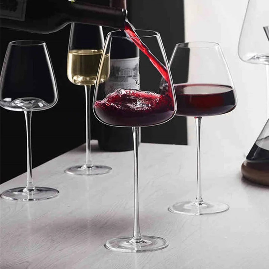 Handmade Refined Design Wine And Champagne Glass Set - Image 2