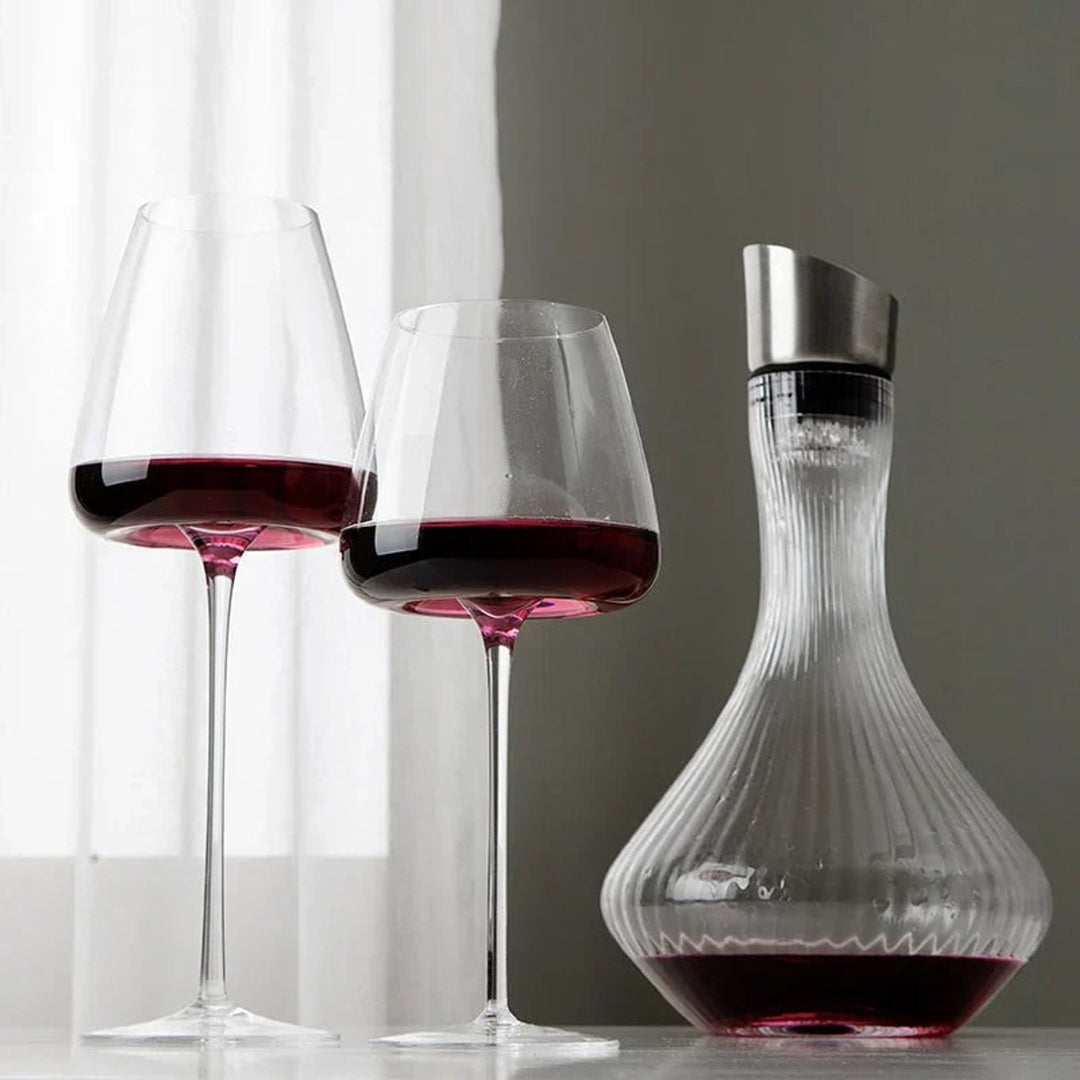 Handmade Refined Design Wine And Champagne Glass Set - Image 3