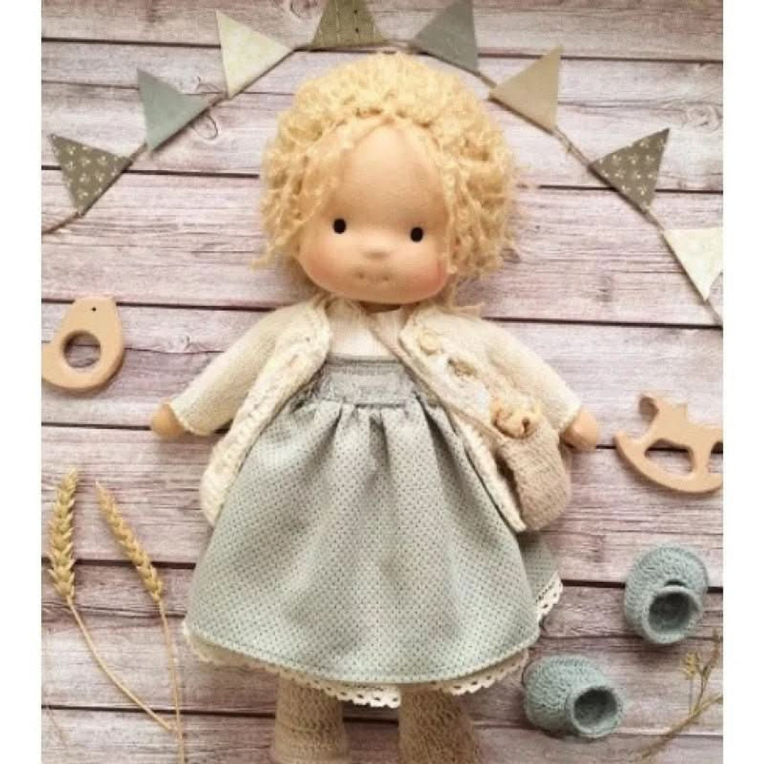 Handmade Waldorf-Style Doll With Soft Cotton Body And Timeless Design For Kids - Image 12