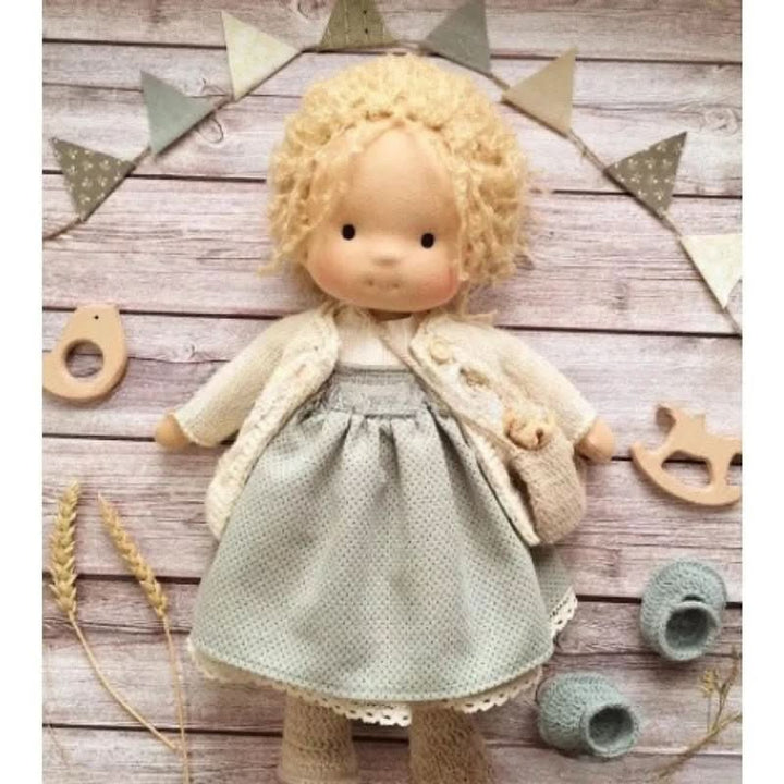 Handmade Waldorf-Style Doll With Soft Cotton Body And Timeless Design For Kids - Image 12