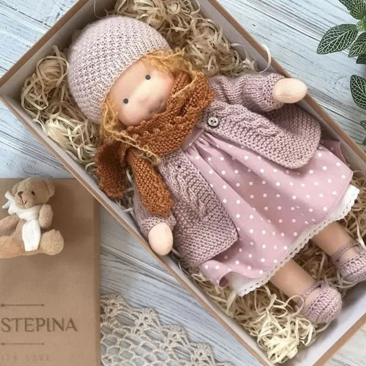 Handmade Waldorf-Style Doll With Soft Cotton Body And Timeless Design For Kids - Image 27