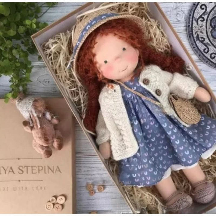 Handmade Waldorf-Style Doll With Soft Cotton Body And Timeless Design For Kids - Image 34