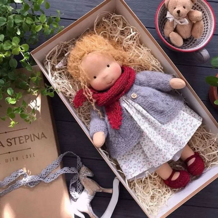 Handmade Waldorf-Style Doll With Soft Cotton Body And Timeless Design For Kids - Image 33