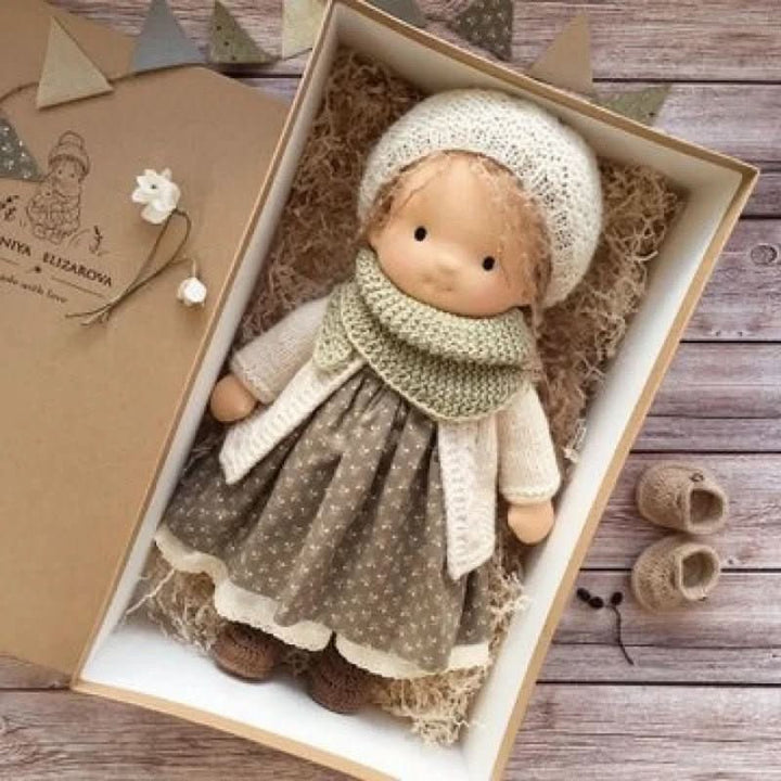 Handmade Waldorf-Style Doll With Soft Cotton Body And Timeless Design For Kids - Image 10