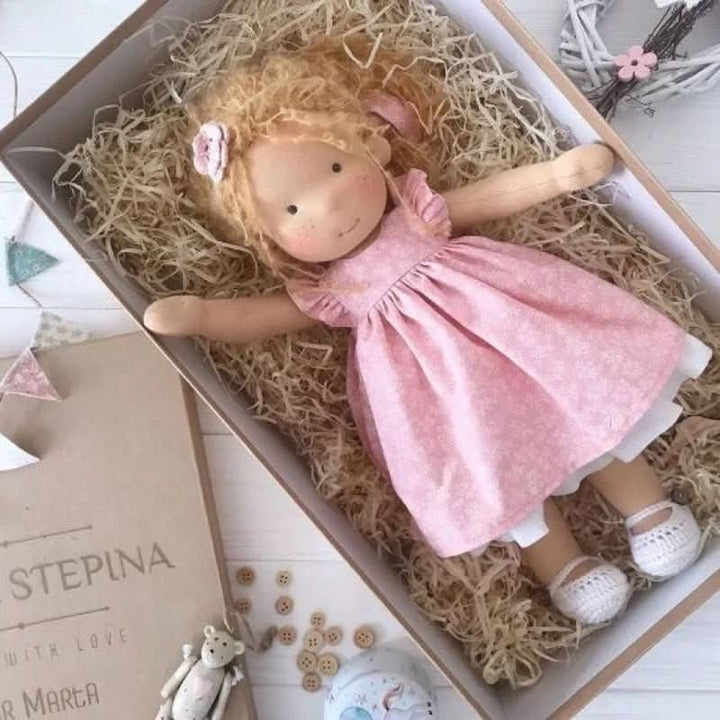 Handmade Waldorf-Style Doll With Soft Cotton Body And Timeless Design For Kids - Image 38