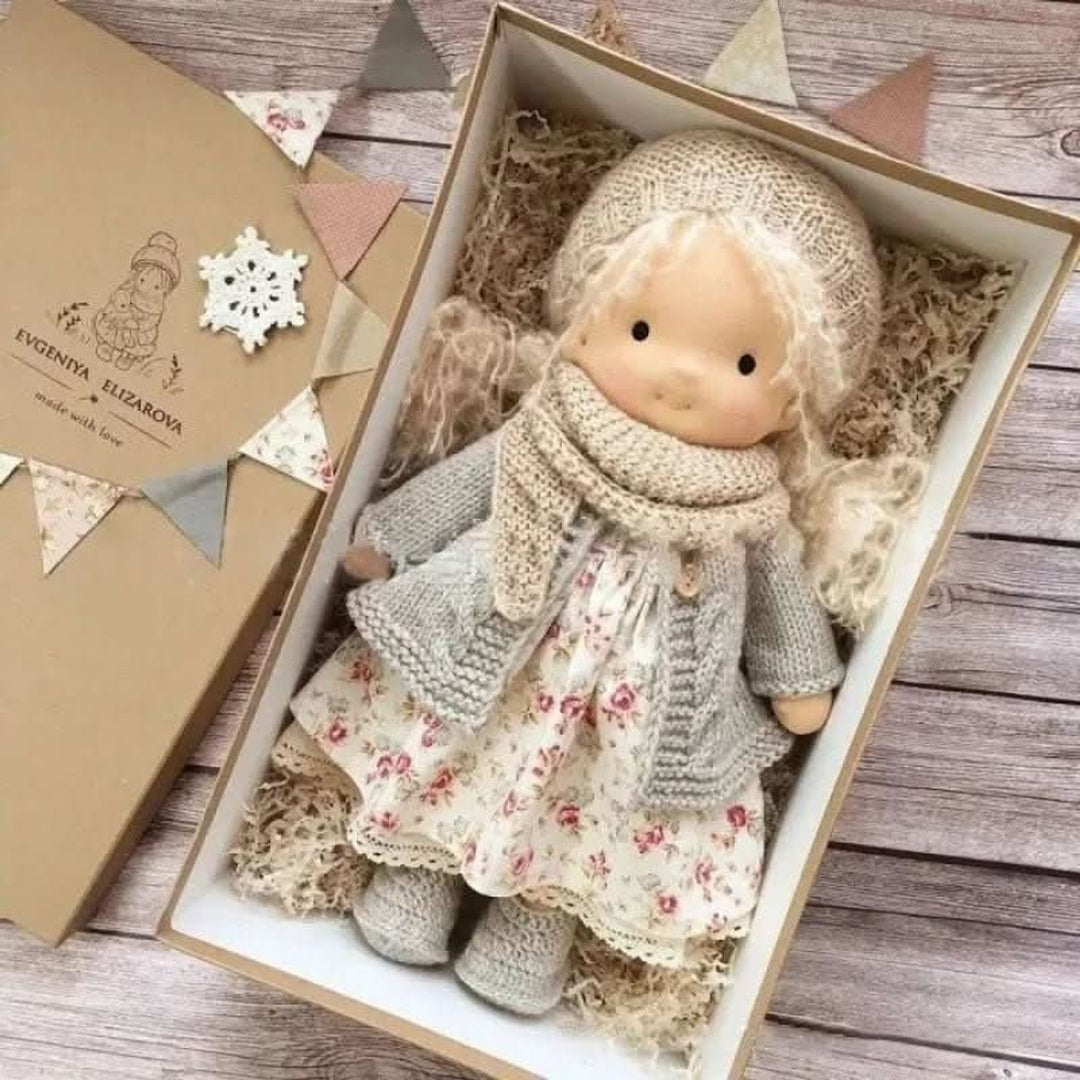 Handmade Waldorf-Style Doll With Soft Cotton Body And Timeless Design For Kids - Image 3