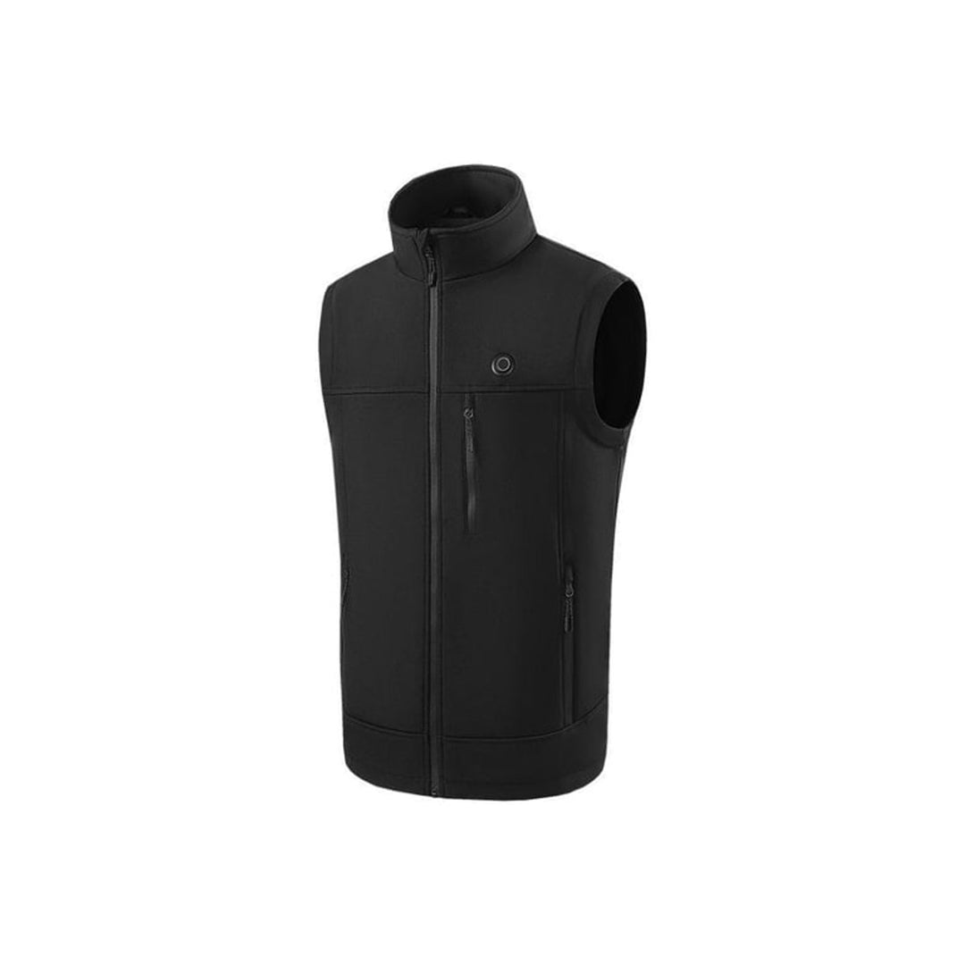 Heated Apparel Vest Full Zip Stand Collar Rechargeable USB Heating Zones - Image 2