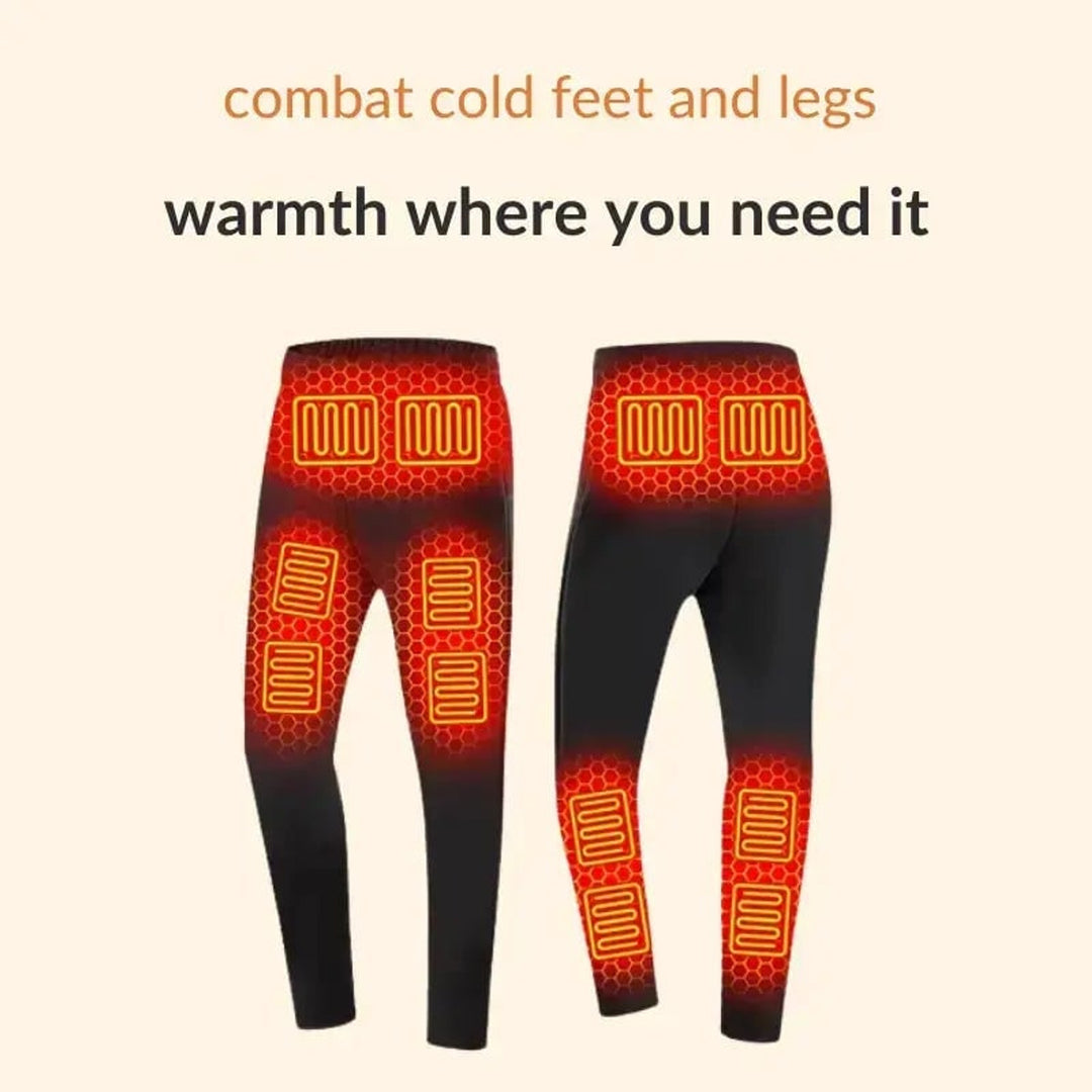 Heated Base Layer Pants Mens Thermal Underwear Long Rechargeable USB - Image 4