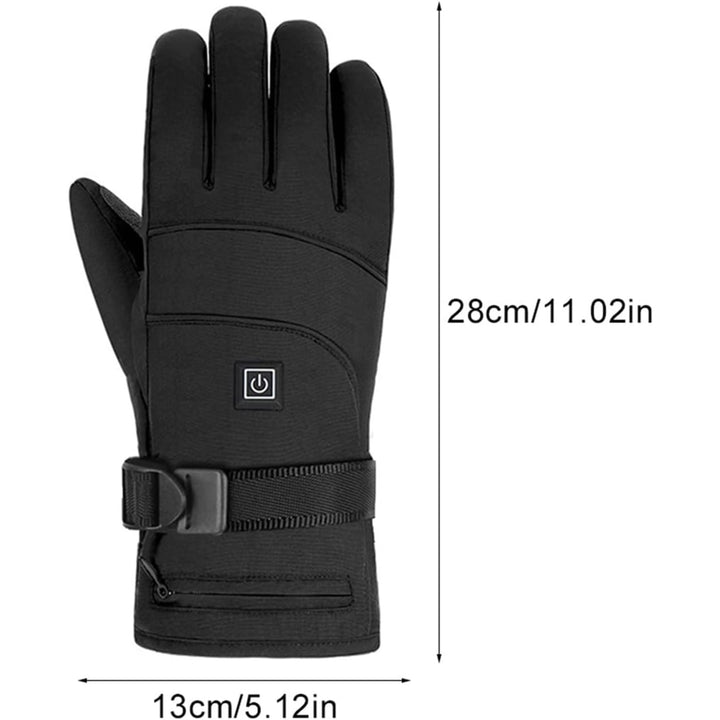Heated Electric Gloves With 3 Temperature Settings Fleece Lining And Adjustable Wrist Straps - Image 4